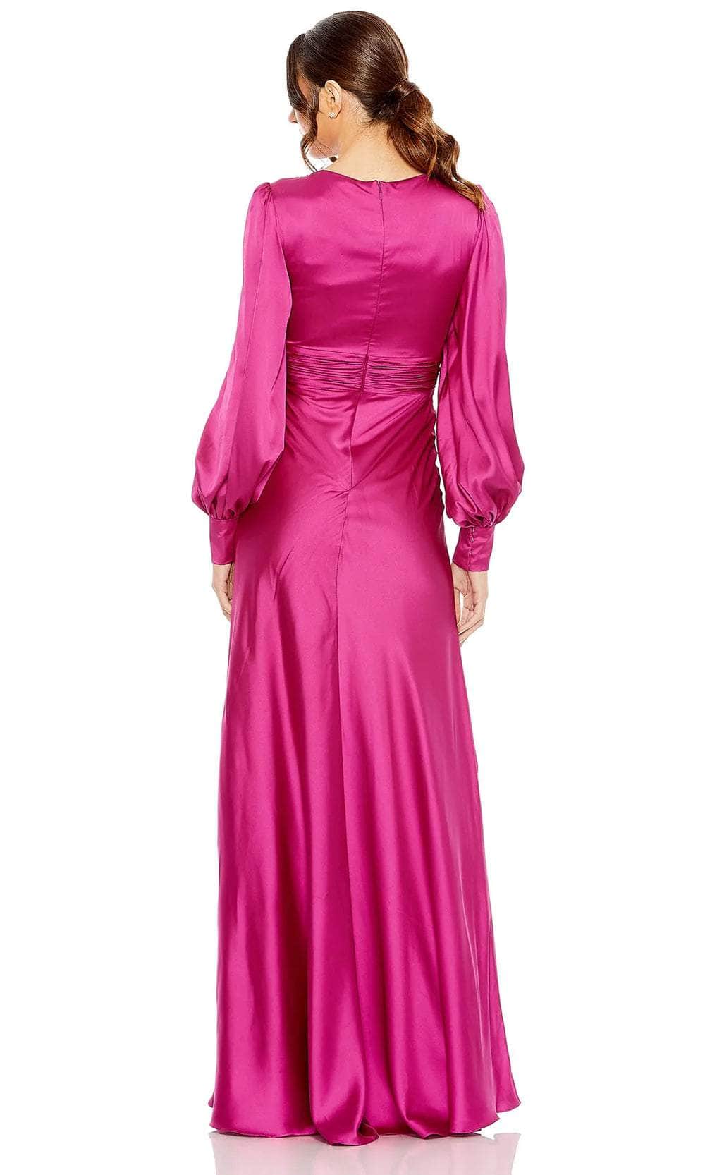Charmeuse Bishop Sleeve Evening Gown