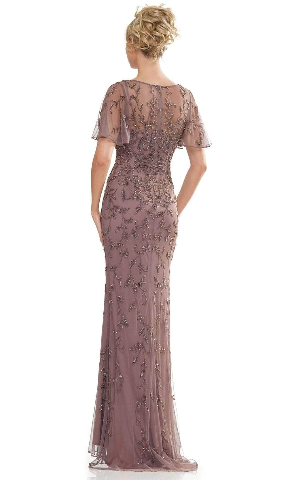 Flutter Sleeve Evening Dress