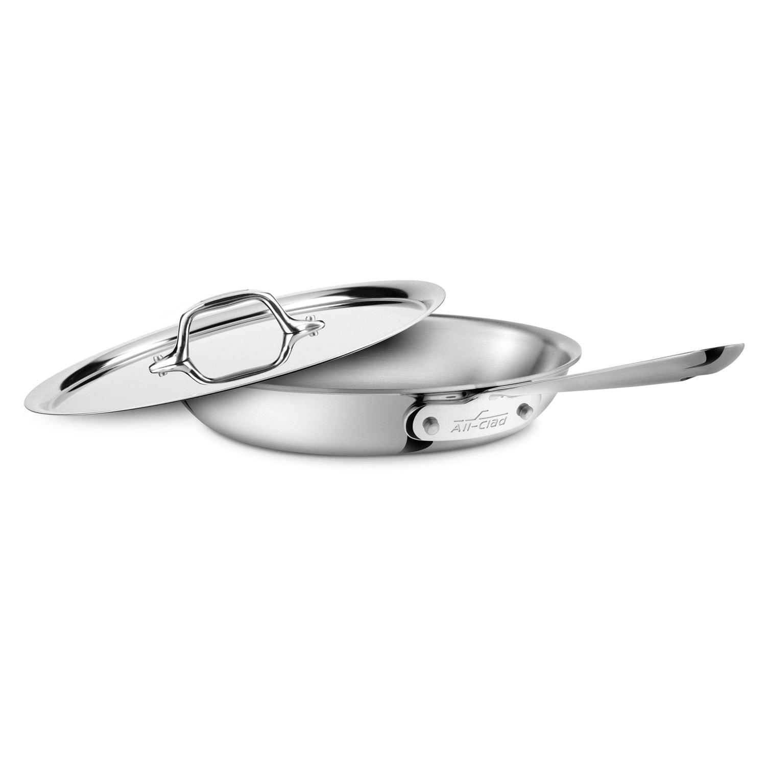 All-Clad D3 Stainless Steel Fry Pan with Lid