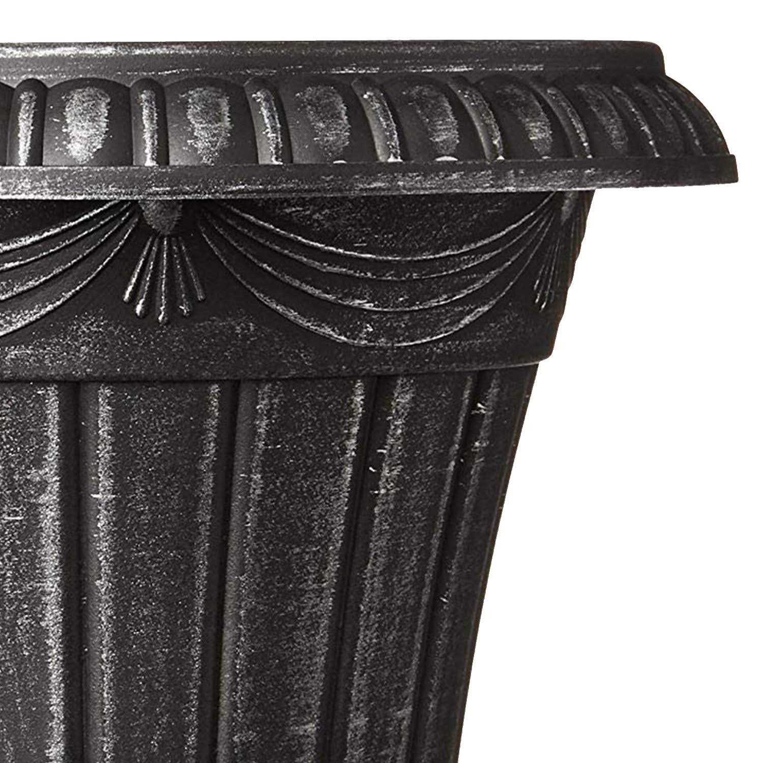 Arcadia Garden Products PL10CP Classic Traditional Plastic Urn Planter Indoor/Outdoor
