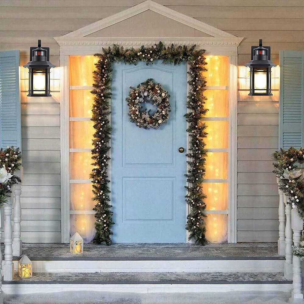 WIHTU 2 Pack Motion Sensor Outdoor Wall Lights Dusk to Dawn Exterior Light Fixtures Mount