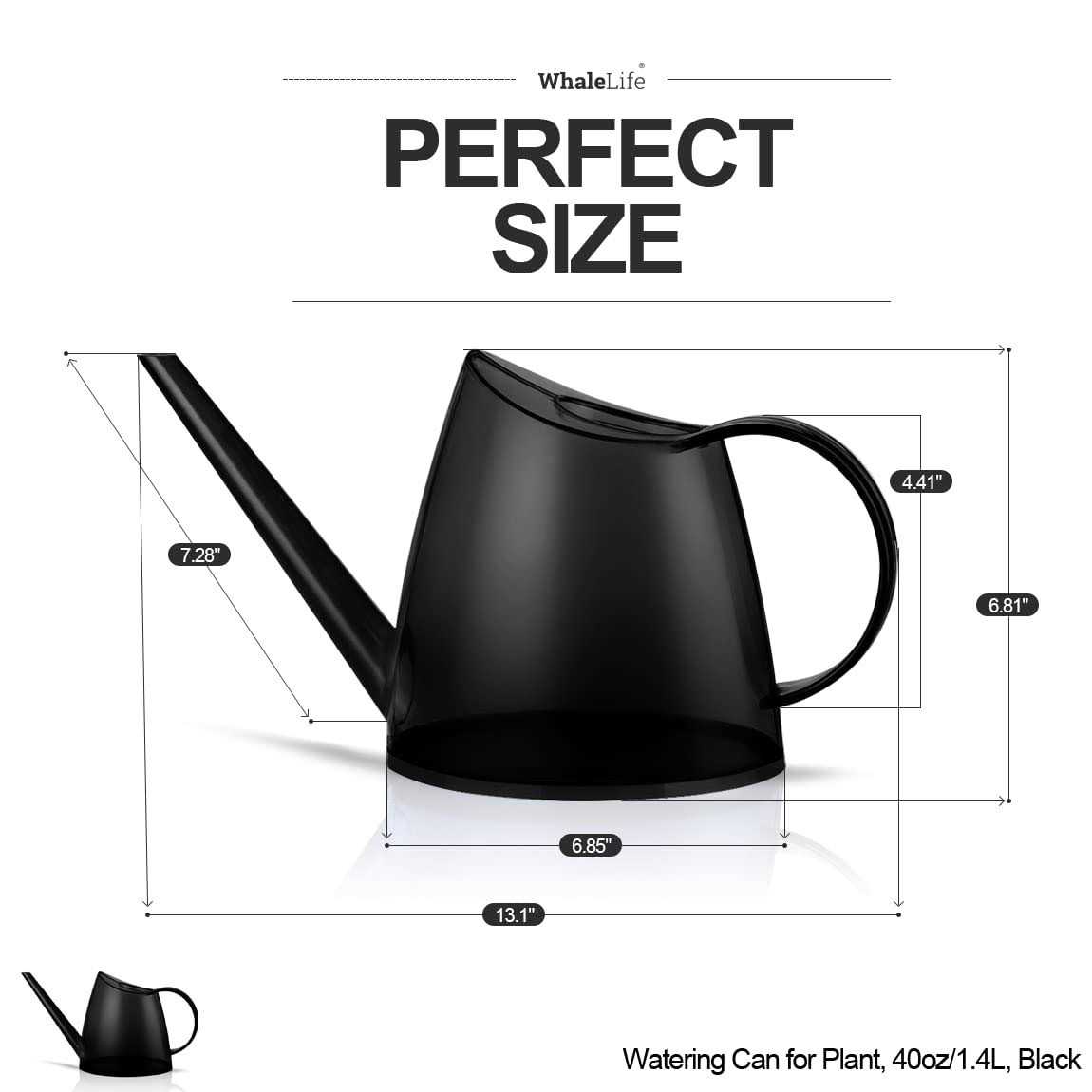 Whalelife Indoor Watering Can for House Bonsai Plants Garden Flower Long Spout 40oz