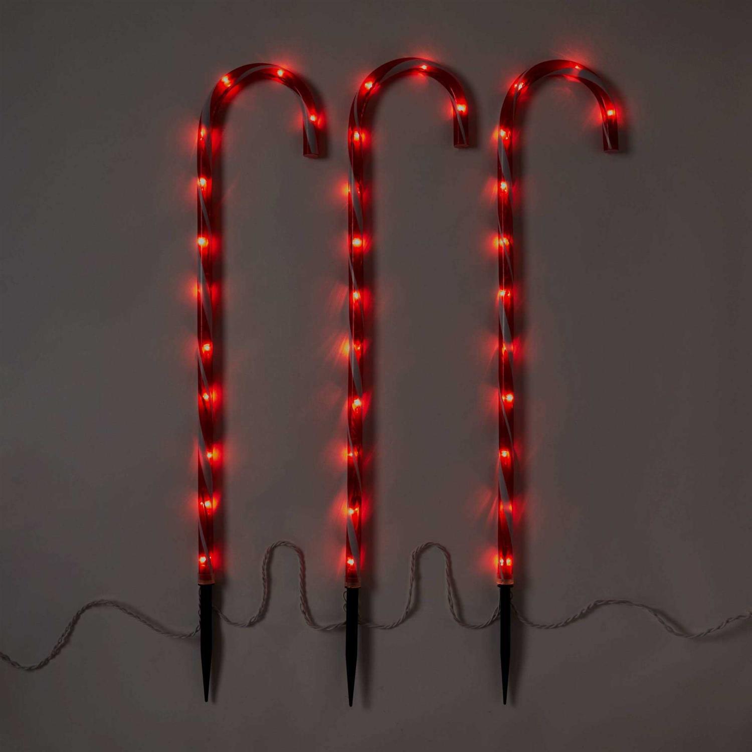 Wondershop 3ct/28in Candy Cane Christmas Path Lights