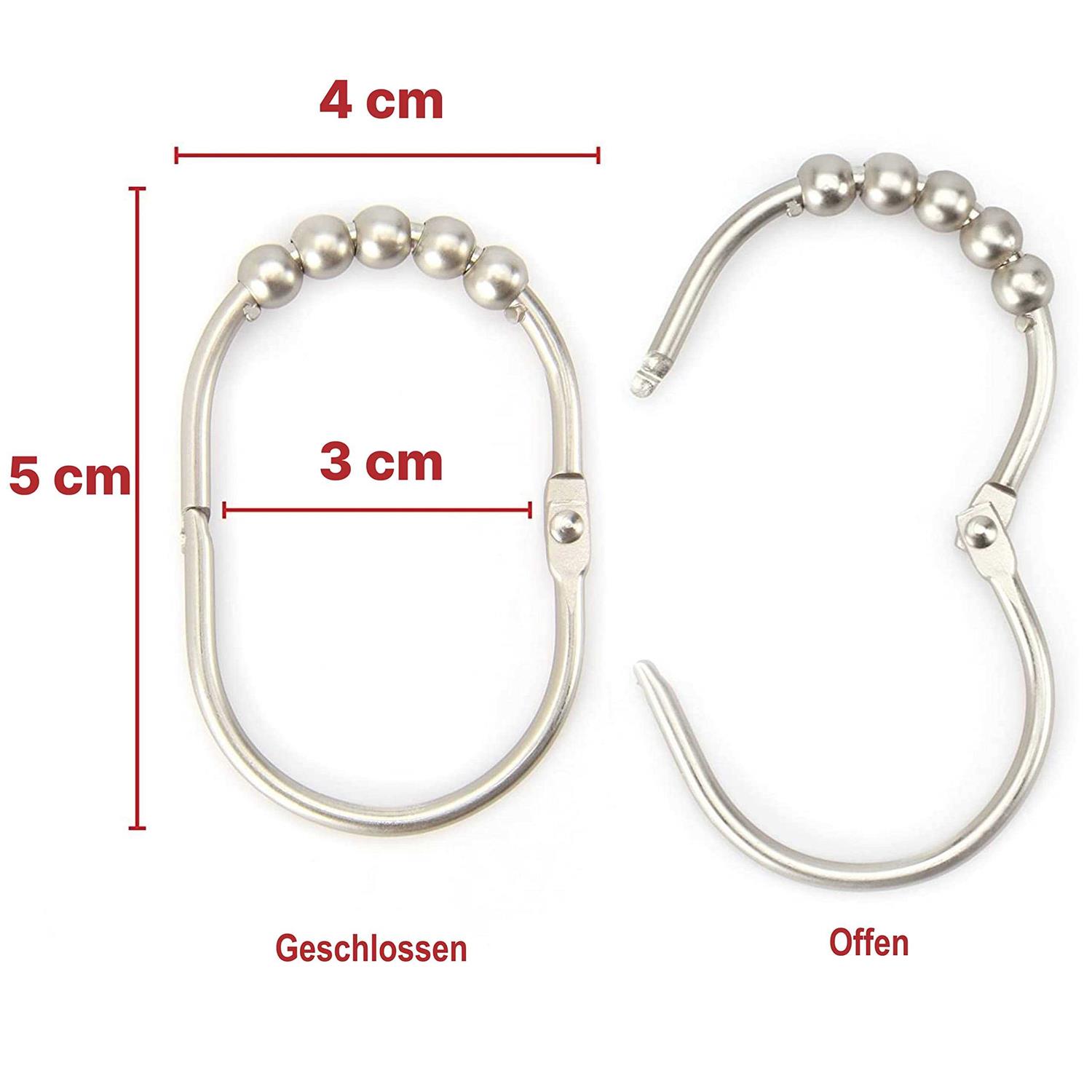 2LB Depot Depot Wide Shower Curtain Rings Hooks