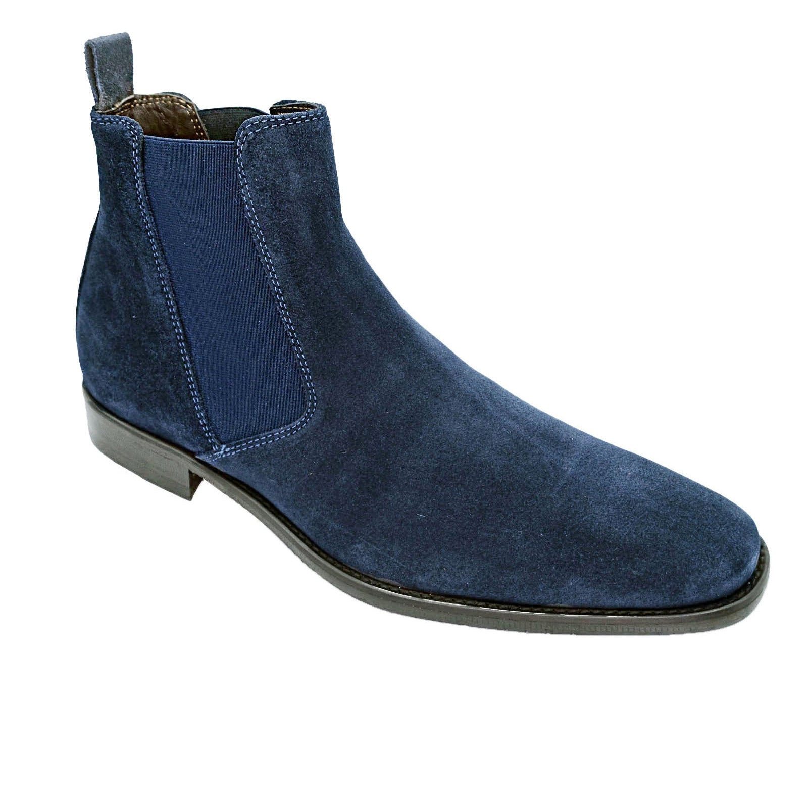 Men’s Belvedere Milano Italian Suede Ankle Boot in Navy