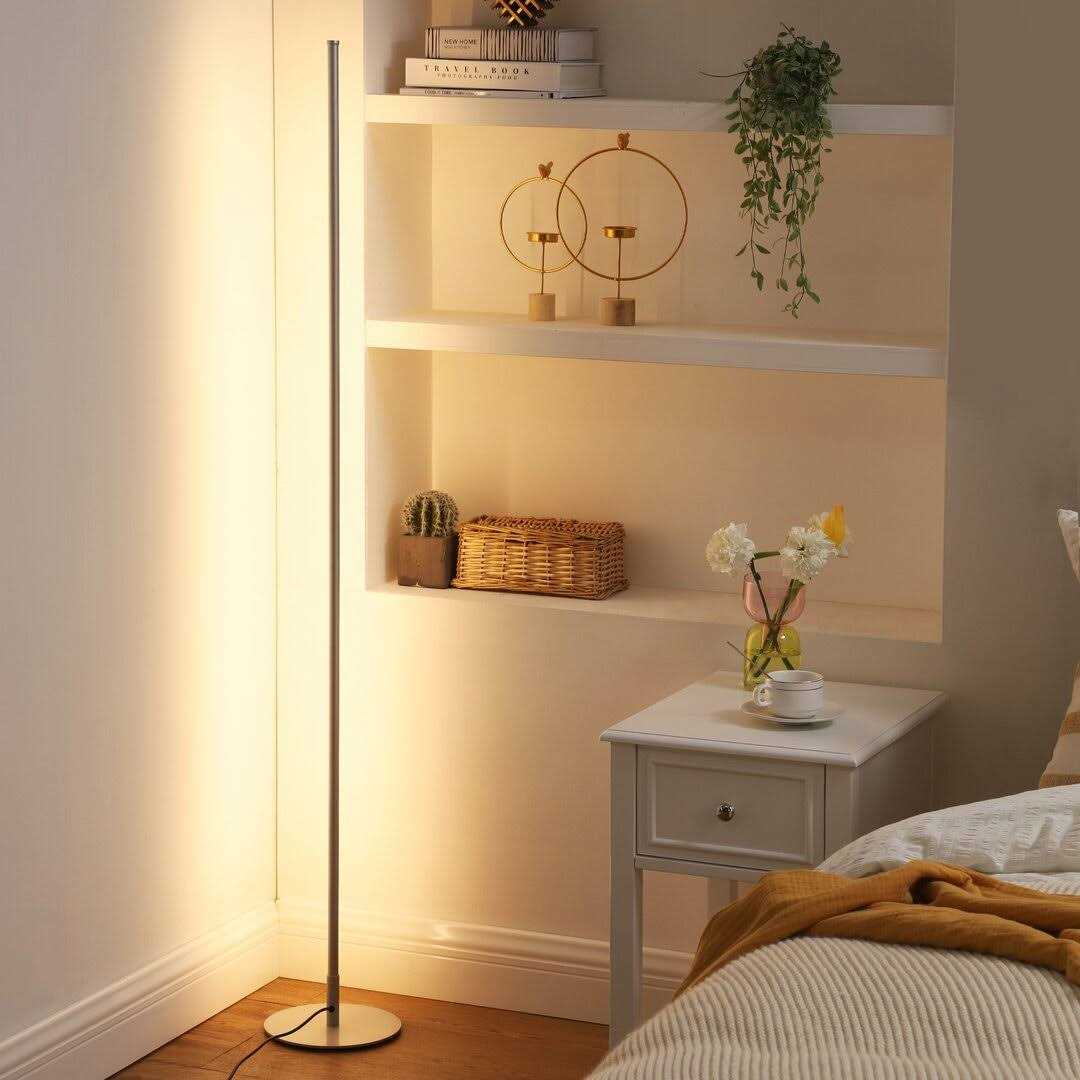 Allana 58 Dimmable LED Corner Floor Lamp Wrought Studio Base Finish