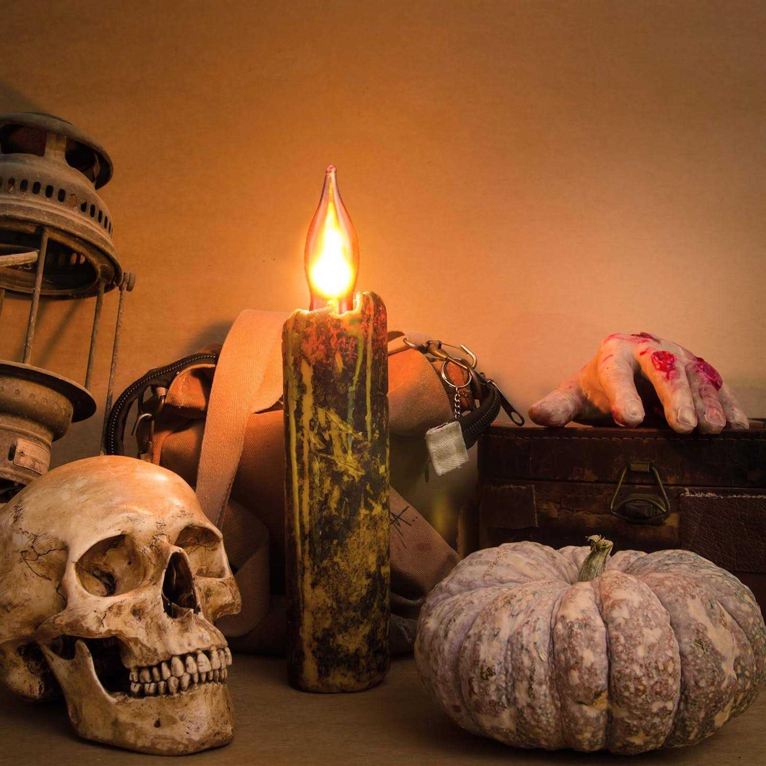 Agaphoton Christmas C18 Flicker Flame Light Bulb Clear Flame Tip Candelabra Replacement Bulbs