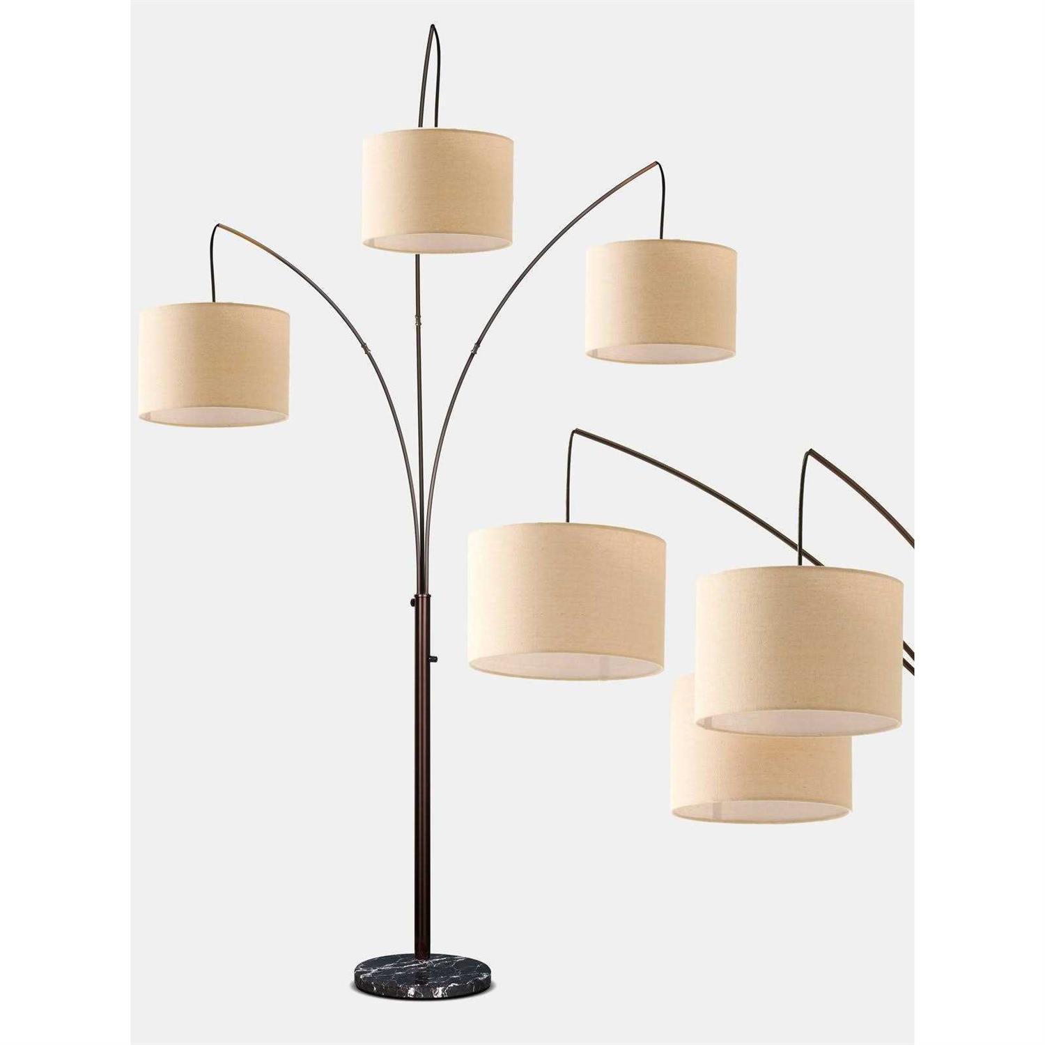 Brightech Trilage Marble Base LED Floor Lamp