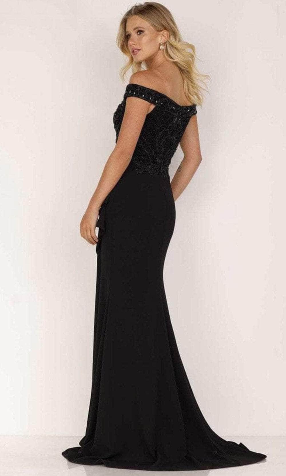 Off Shoulder Draped Evening Dress