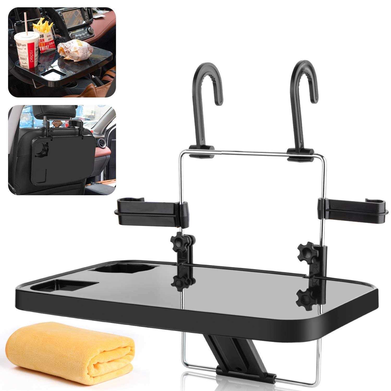 Autochoice Foldable Car Seat Back Portable Tray for Food Dining Drink and Laptop