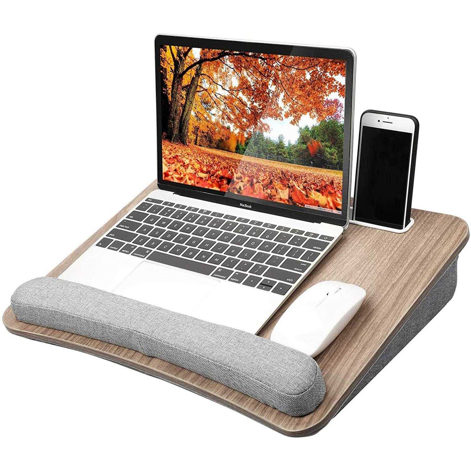 Huanuo Lap Laptop Desk Portable Lap Desk With Pillow Cushion