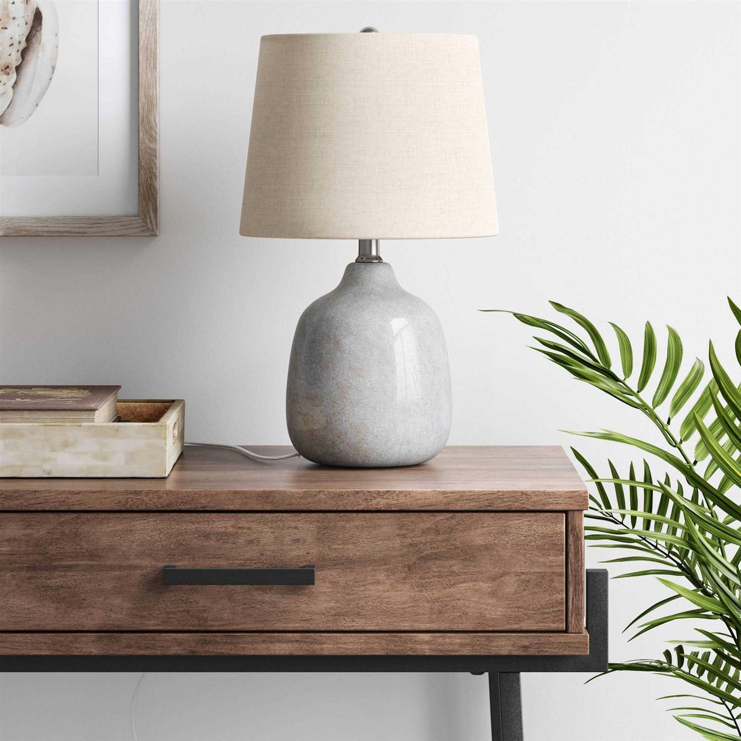 Threshold Assembled Ceramic Table Lamp Gray