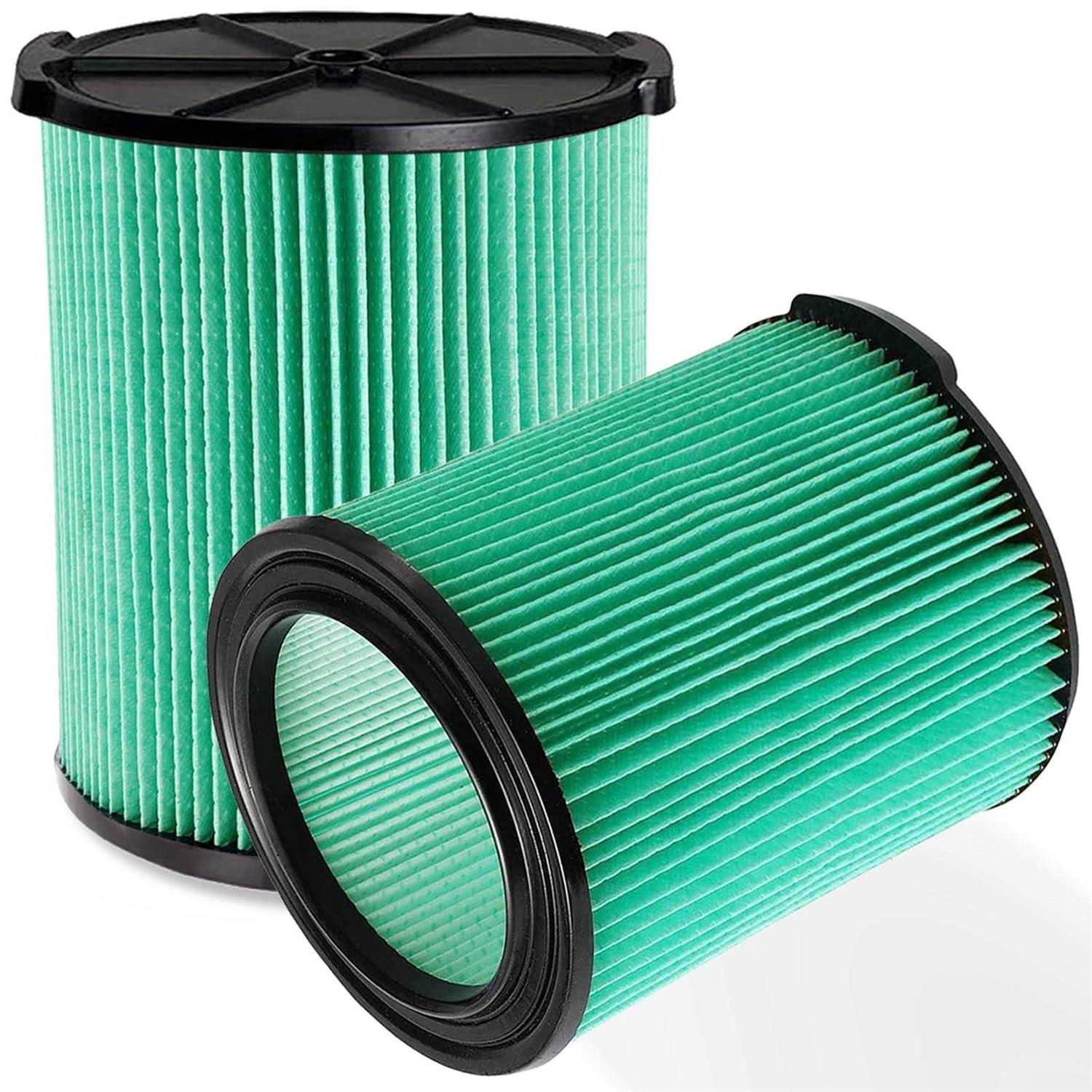 2 Pack VF6000 Replacement Filter for Ridgid 5-20 Gallon Wet Dry Vacuums WD5500 WD0671 WD6425 WD7000 WD1280 WD1851 WD1680 WD1956 RV2400A 1400RV