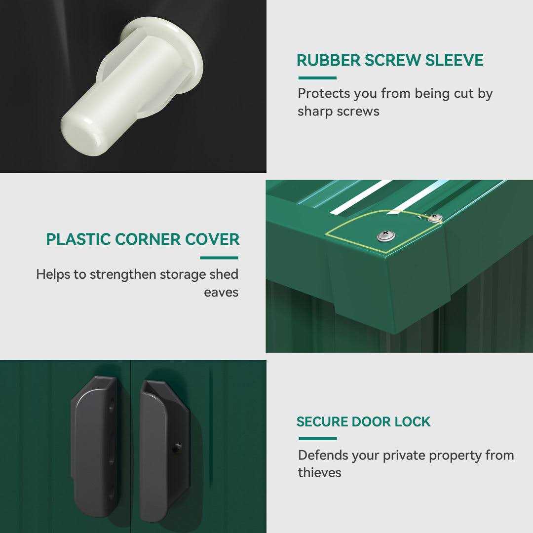 8 ft. W x 6 ft. D Galvanized Steel Storage Shed YITAHOME