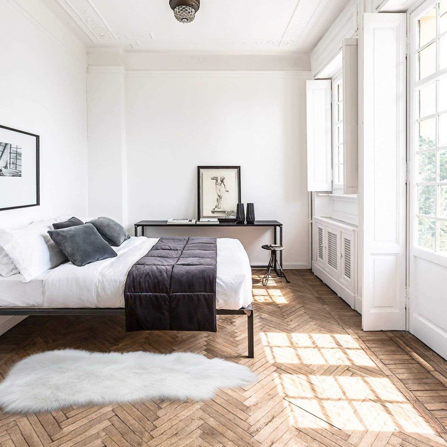 Ashler Faux Fur Rug Fluffy Shaggy Area Rug Ultra Soft 2 x Sheepskin Fur Rug