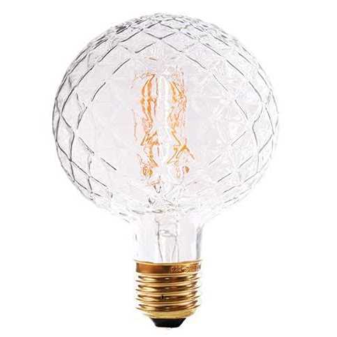 Vintage LED Edison Bulb G95 G30 4W Dimmable LED Filament Bulb Globe Pineapple Shaped Light Bulb 2300K Warm White E26 400Lumen