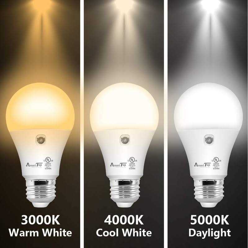 AmeriTop Dusk to Dawn Light Bulb 2 Pack A19 LED Sensor Light Bulbs