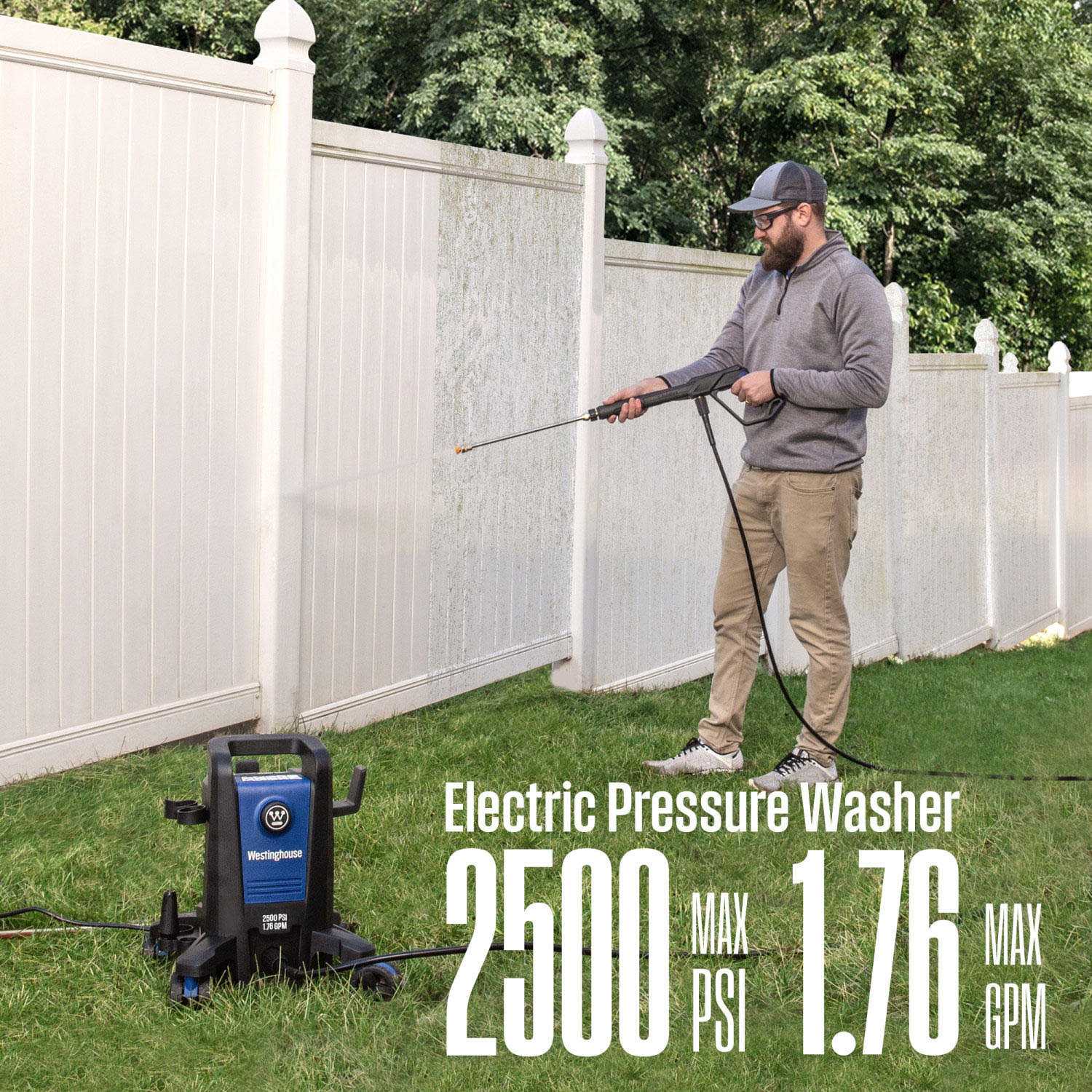 Westinghouse ePX3500 2500 PSI 1.76 GPM Electric Pressure Washer