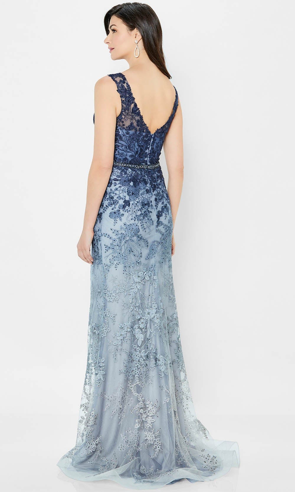 Lace Ombre Evening Gown