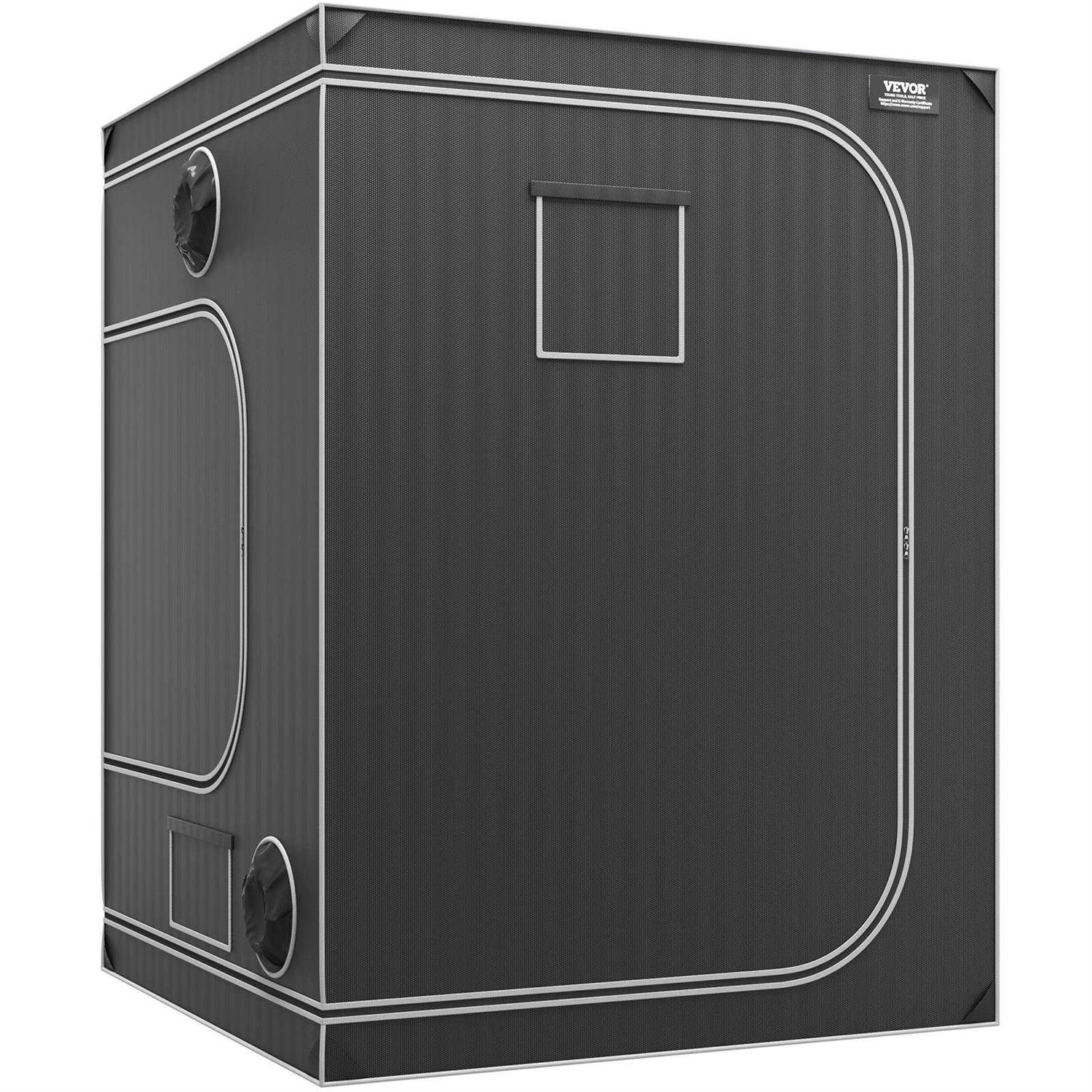 VEVOR Grow Tent High Reflective 2000D Mylar Hydroponic Growing Tent with Observation Window, Tool Bag and Floor Tray