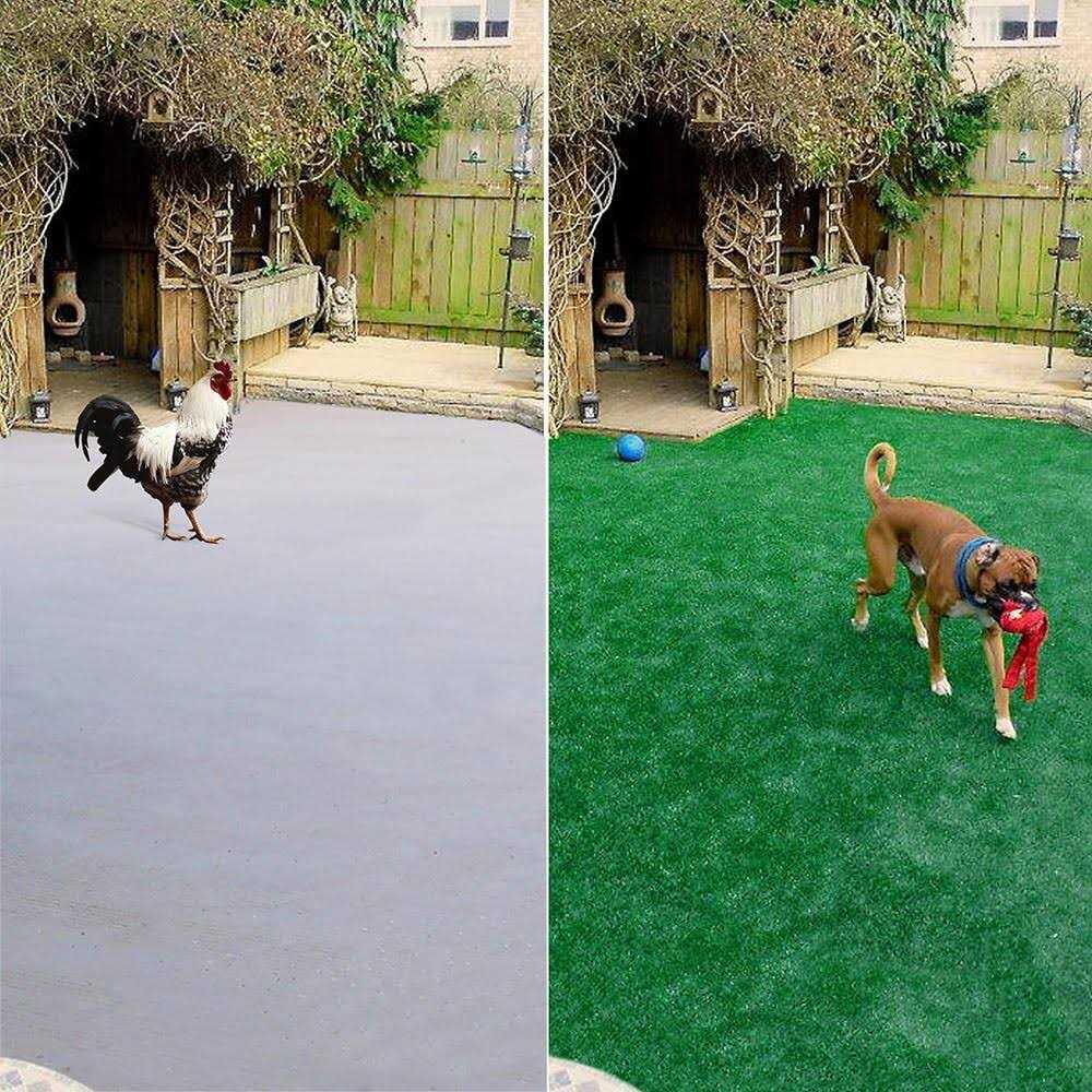 Yescom Artificial Grass Mat Fake Lawn Pet Turf Synthetic Garden Outdoor Indoor