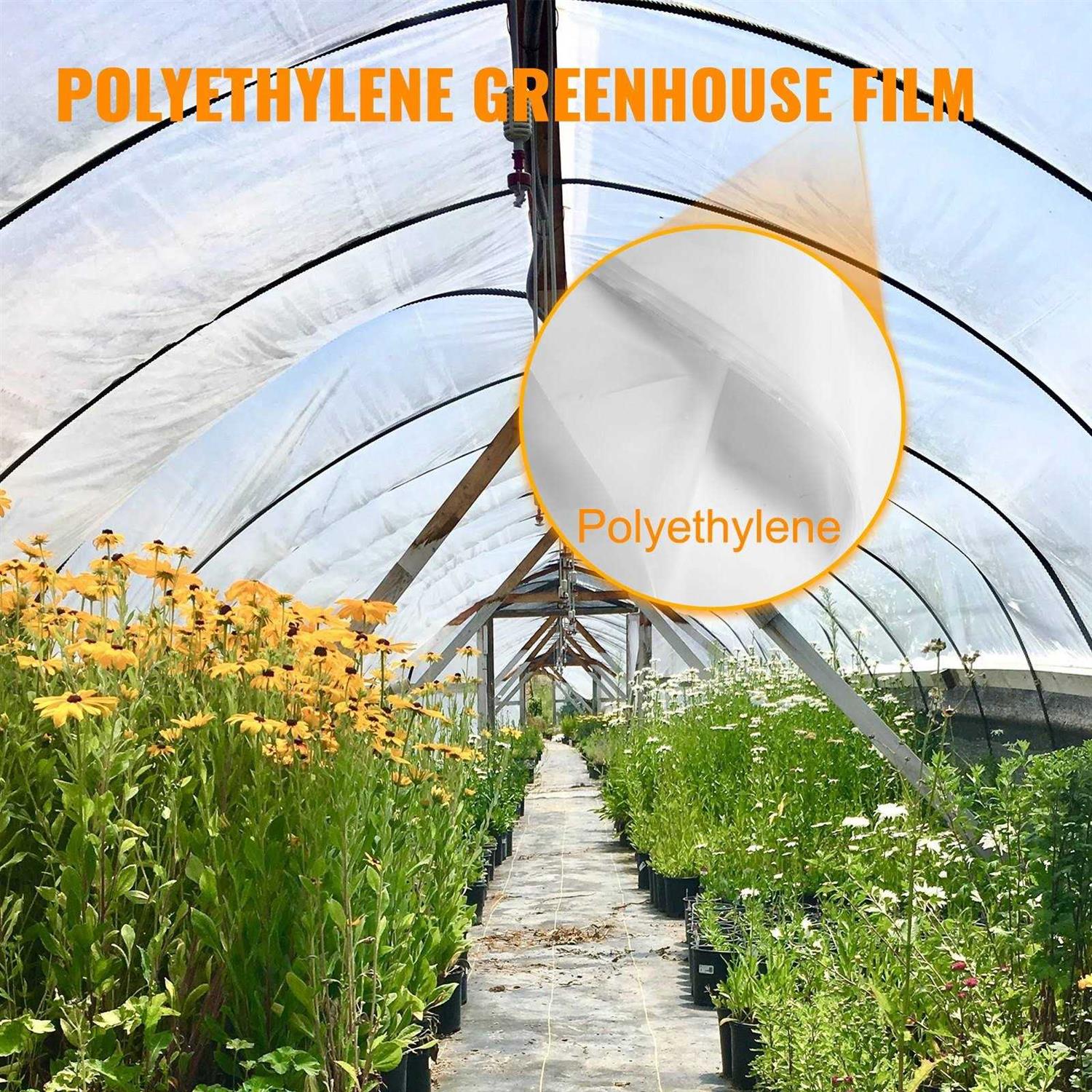 VEVOR Greenhouse Film Greenhouse Polyethylene Film Greenhouse Plastic PEWSM
