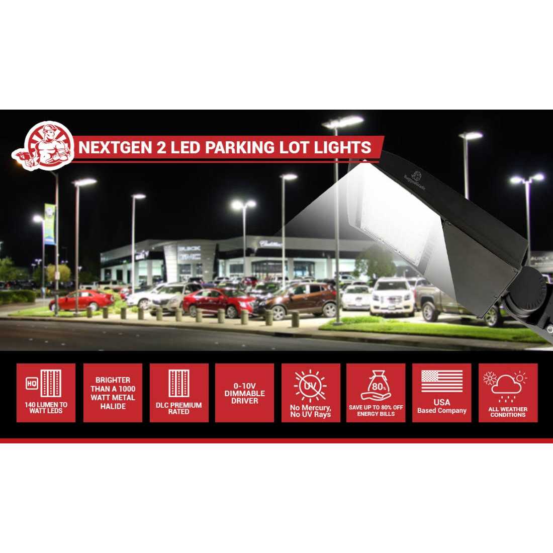 150 Watt LED NextGen 2 Parking Lot Lights