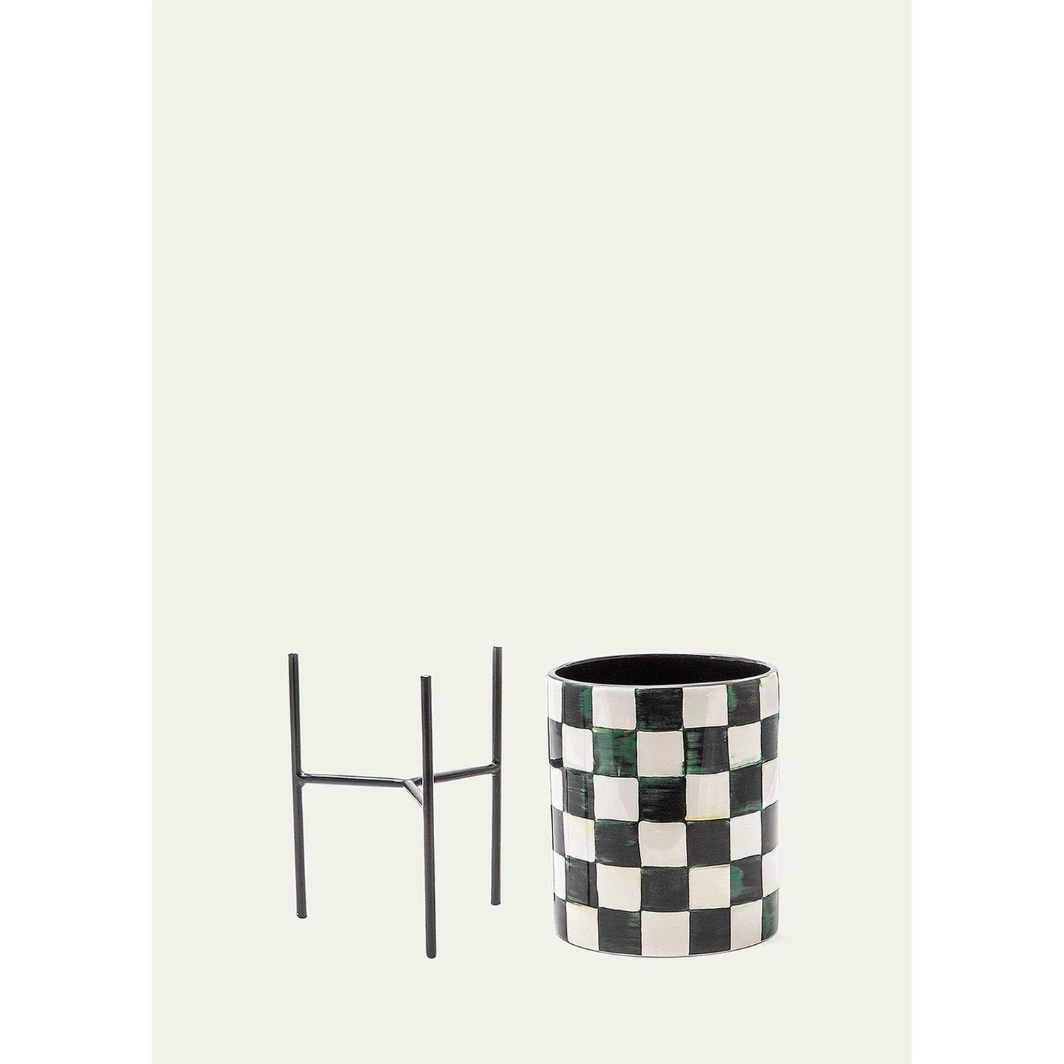 Courtly Check Tabletop Planter MacKenzie-Childs