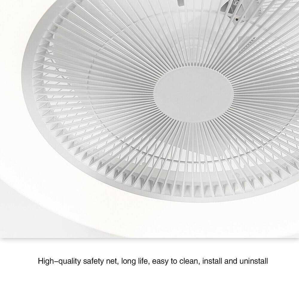 22 7-Blade Low Profile Enclosed Caged LED Ceiling Fan with Remote