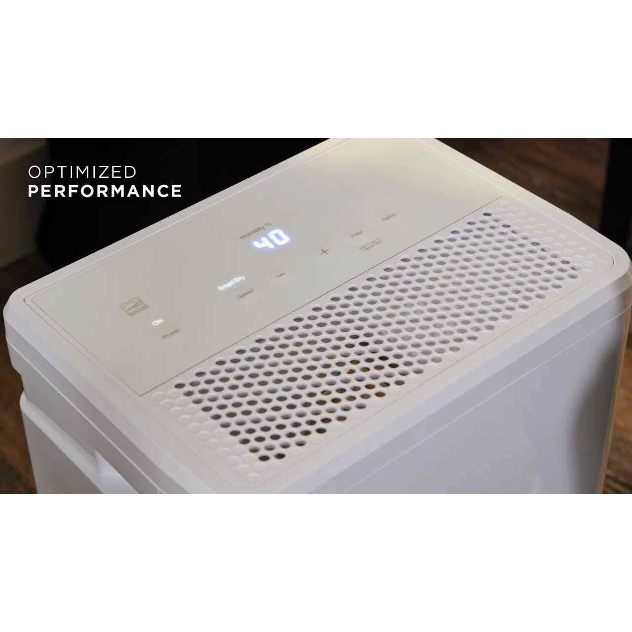 GE 22 pt. Dehumidifier with Smart Dry for Bedroom