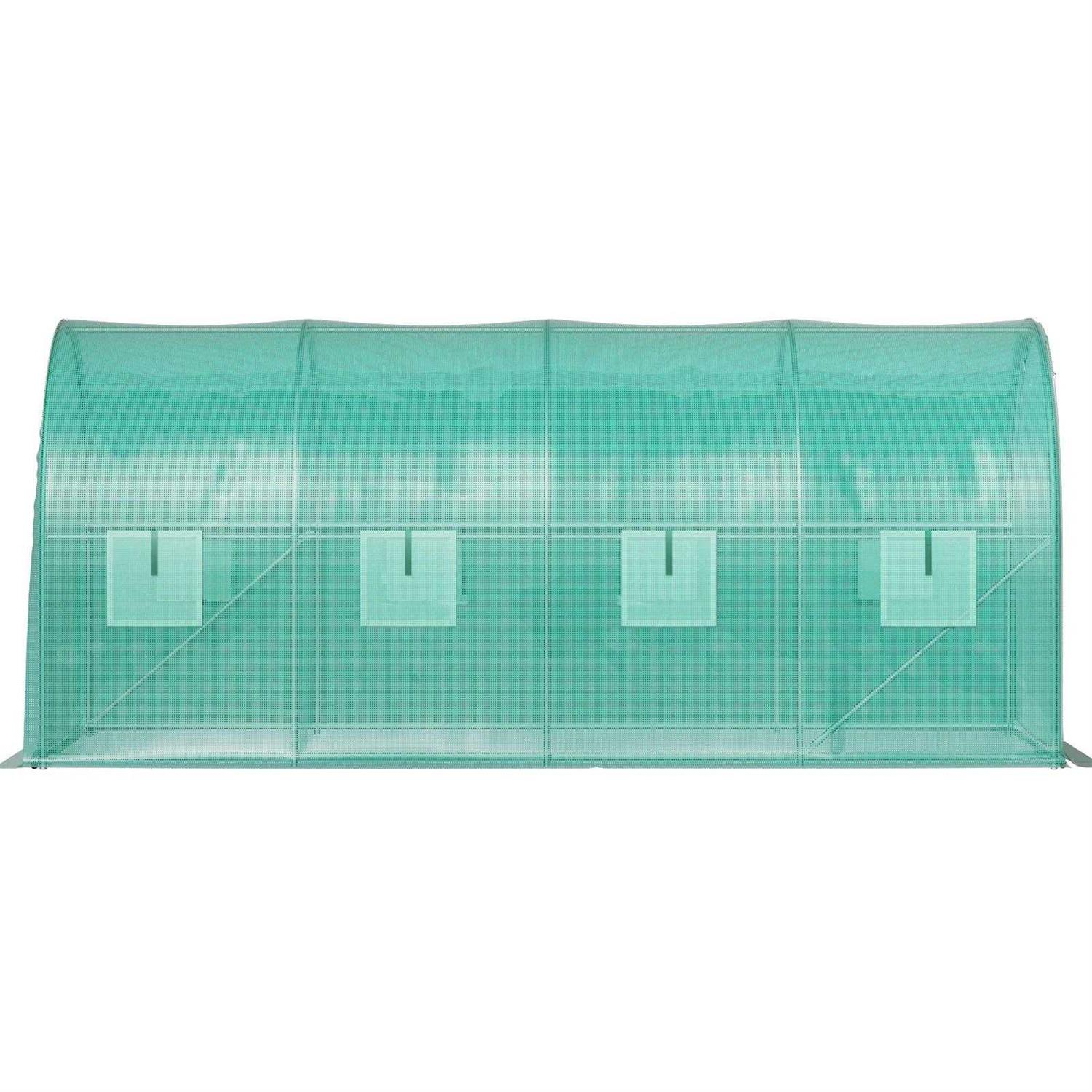 VEVOR Walk-in Tunnel Greenhouse 15 x 7 x 7 ft Portable Plant Hot House w/ Zippered Door