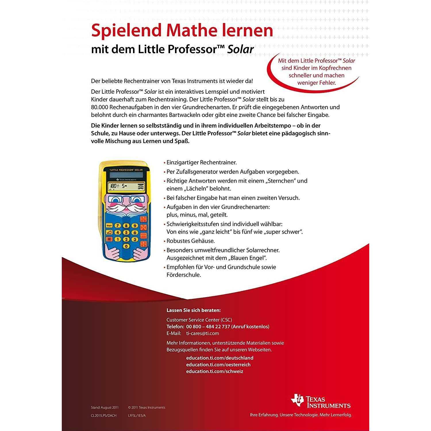 Texas Instruments Little Professor Solar