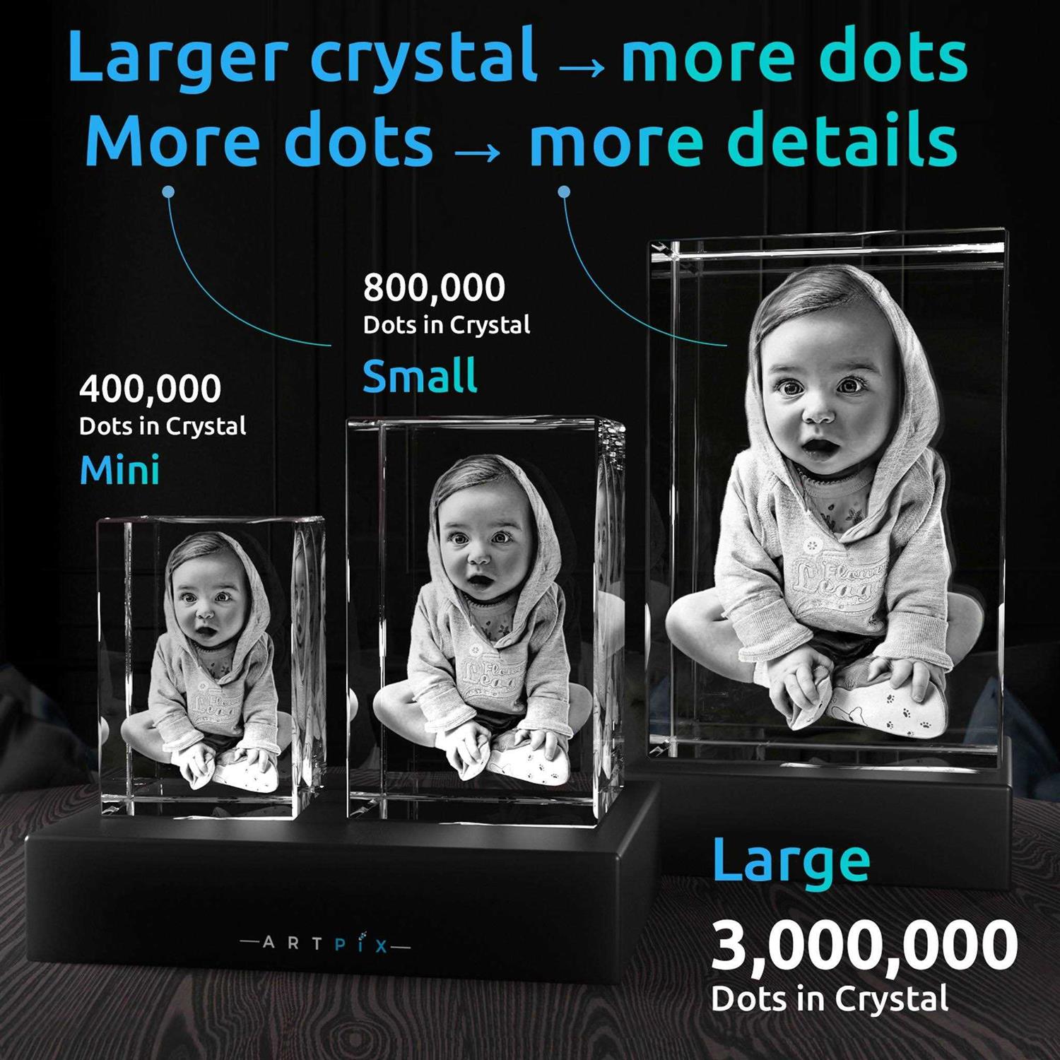 3D Crystal Photo Personalized Gift Rectangle ArtPix 3D Men Gifts