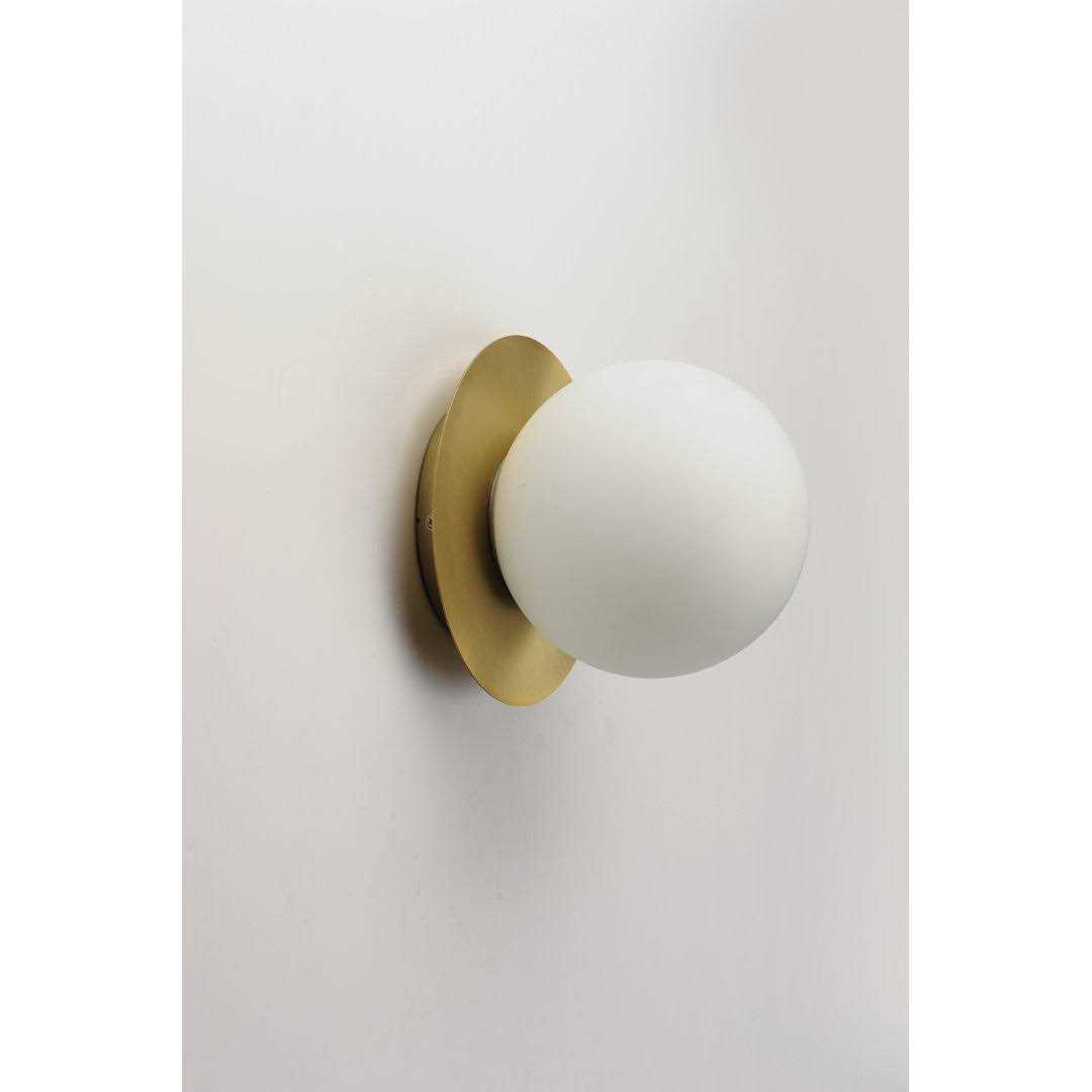 AllModern Drake 1 Light Dimmable Satin Brass Flush Mounted Sconce