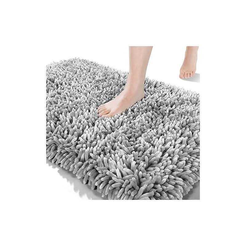 Yimobra Original Luxury Chenille Bath Mat Soft Shaggy Super Absorbent and