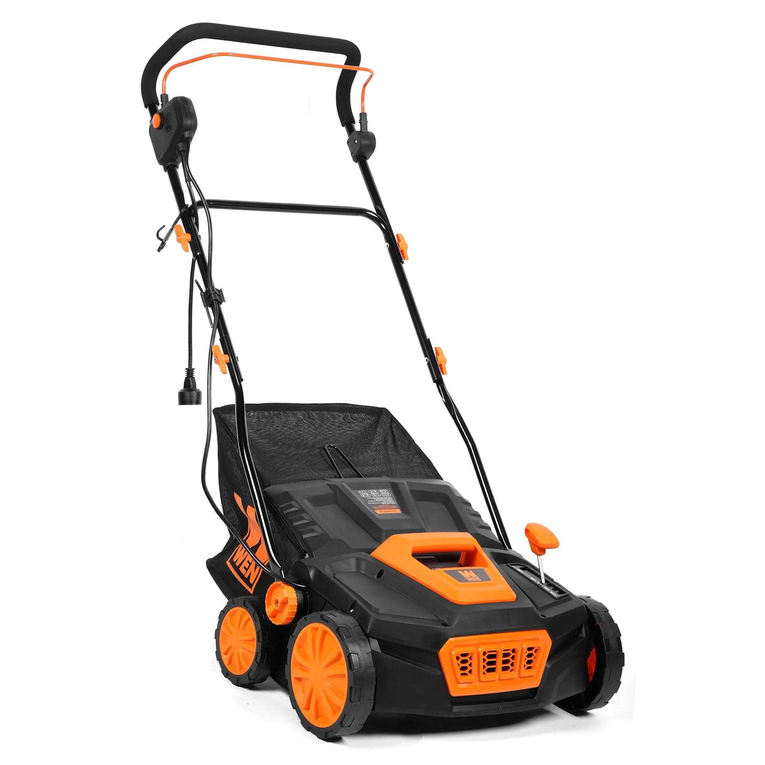 WEN 15-Inch 13-Amp 2-in-1 Electric Dethatcher and Scarifier with Collection Bag