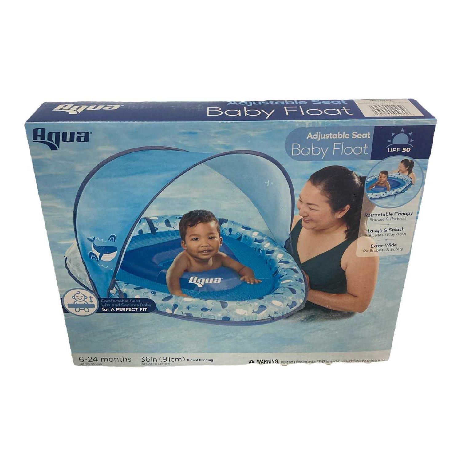 Aqua Leisure Adjustable Seat Baby Float Canopy