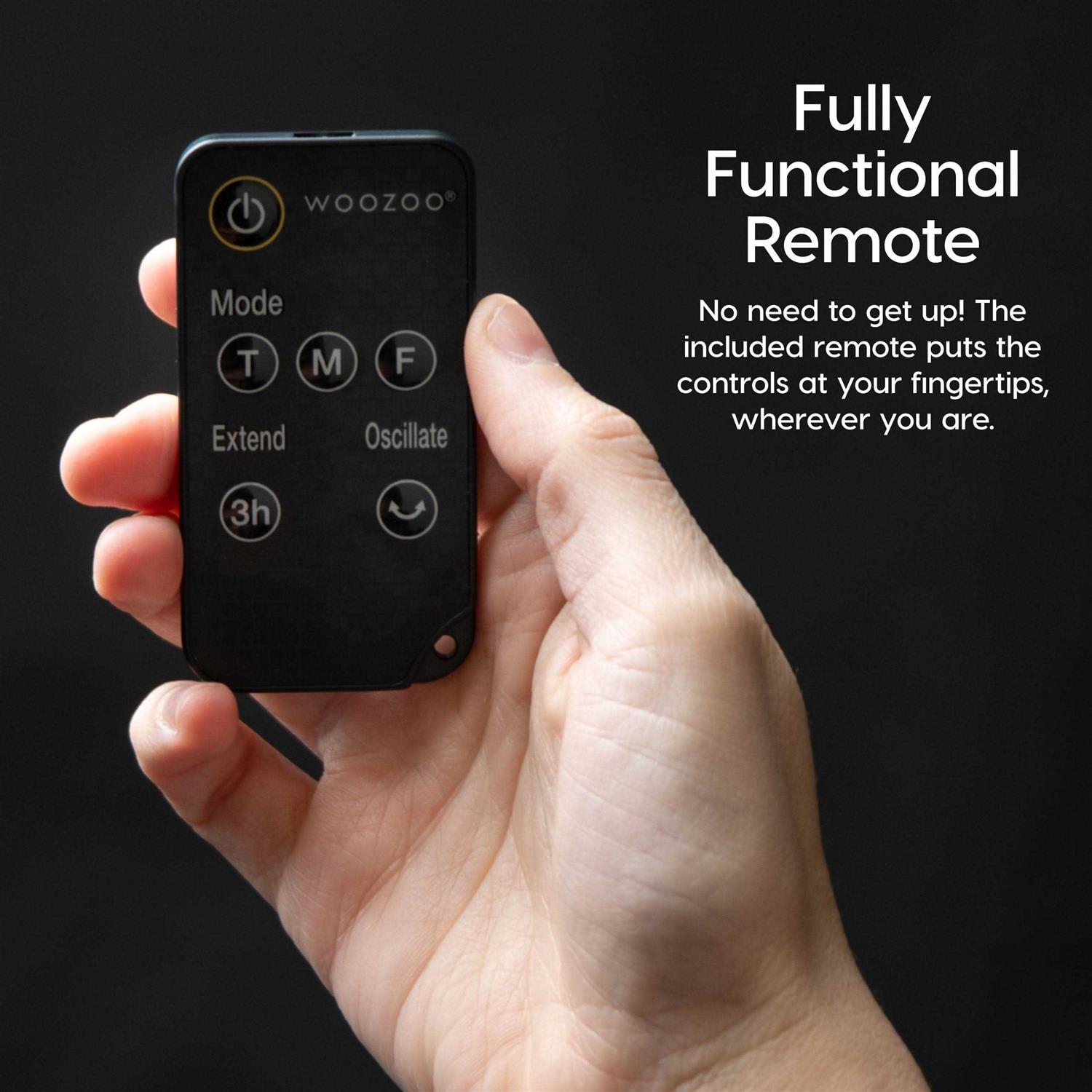 WOOZOO Portable Electric Heater Oscillating Fan with Motion Sensor