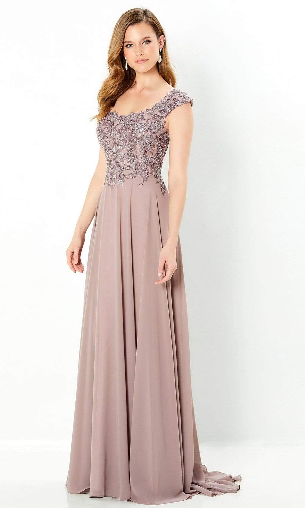 220940 Appliqued Mother of the Groom A-Line Dress