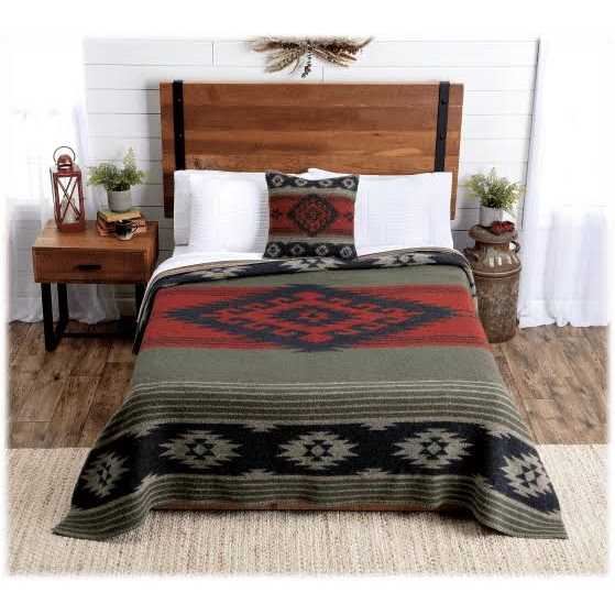 White River Home Upper Mesa Falls Reversible Wool Blanket