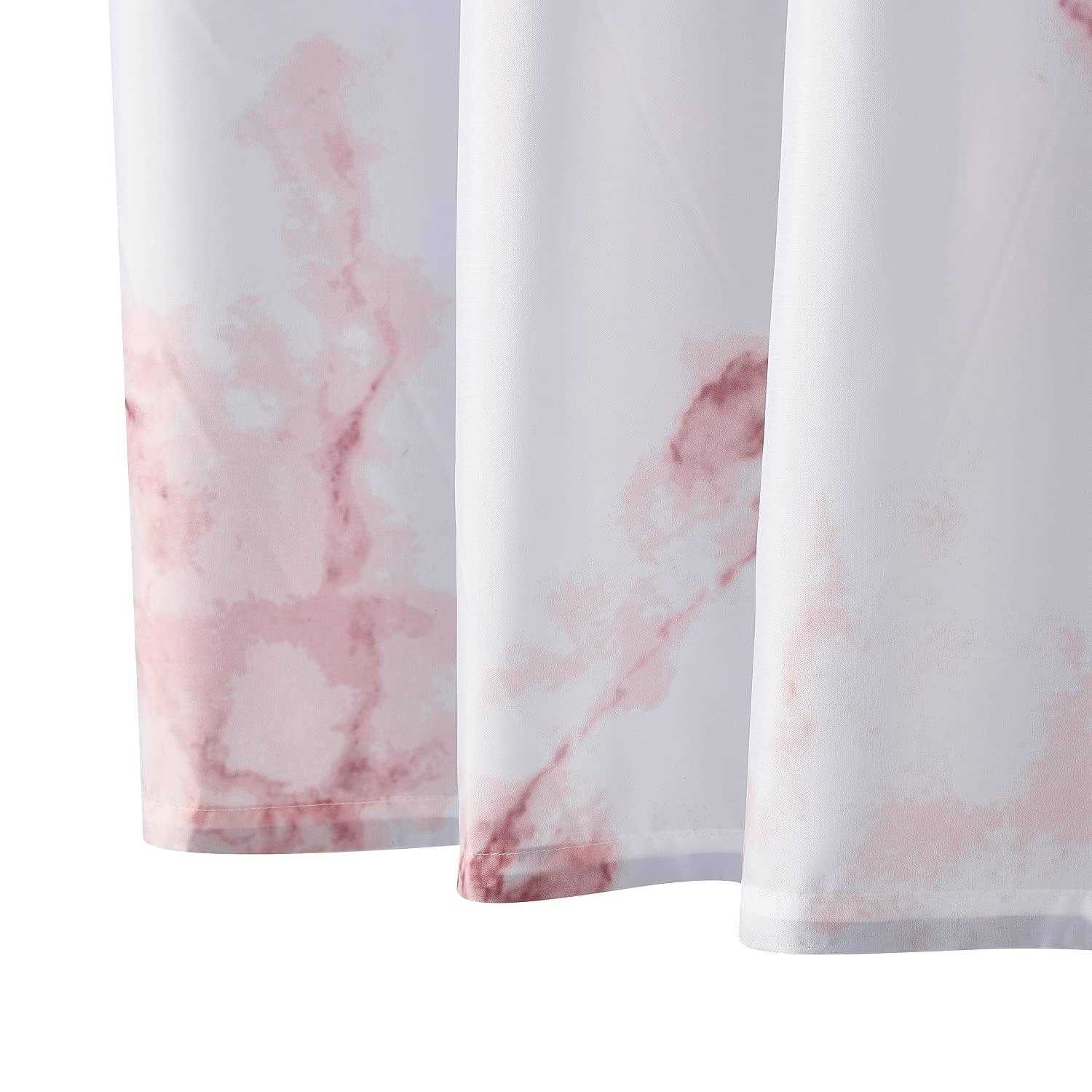 YOSTEV Marble Bathroom Shower Curtain,Grey and White Fabric Shower Curtain with Hooks,Unique 3D Printing,Decorative Bathroom Accessories,Water Proof