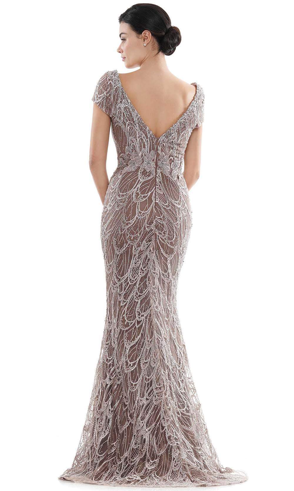 RD2716 Portrait V-Neck Fully Embroidered Gown