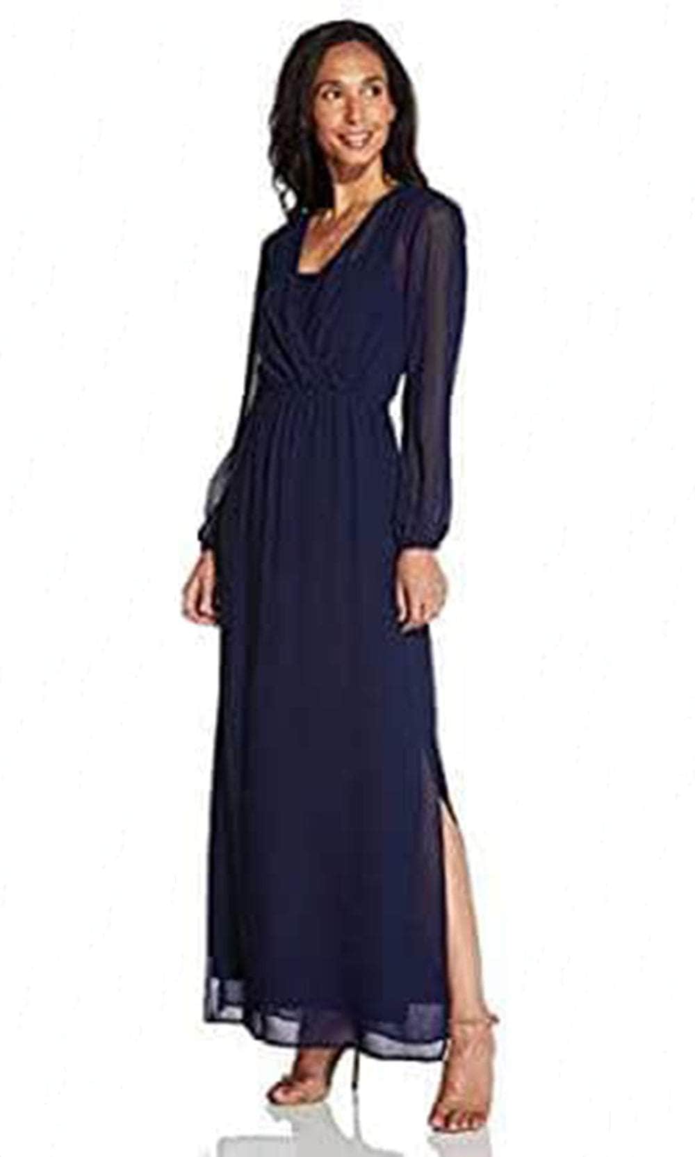 Long Sleeves V-Neck Long Dress