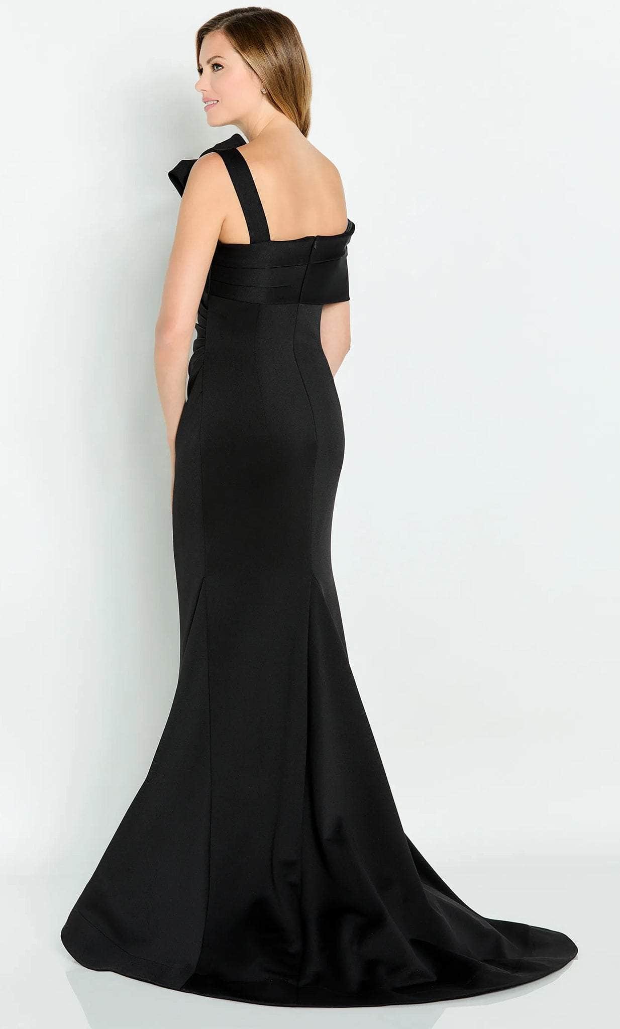 Draped Asymmetrical Evening Gown