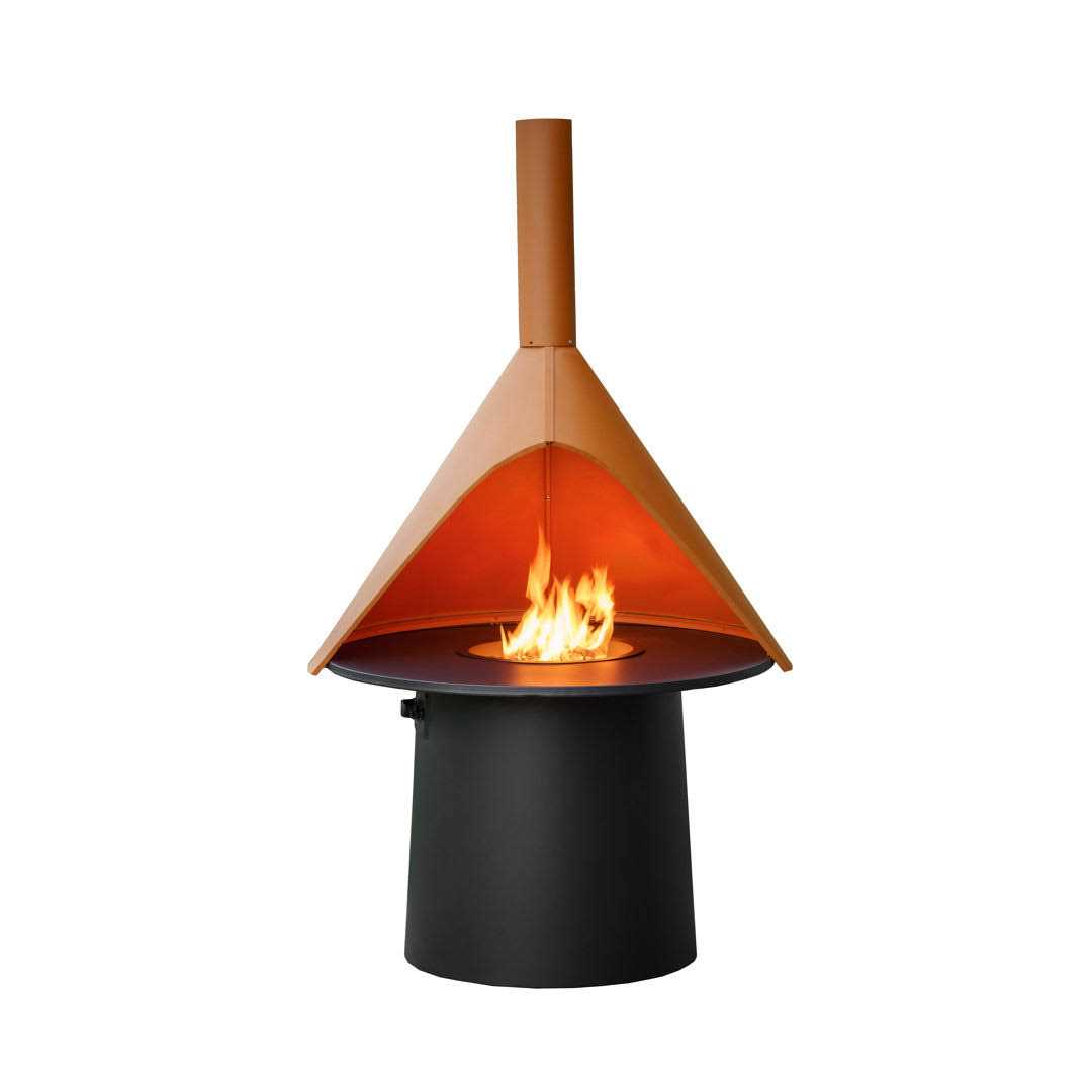 Wade Logan® 73.43&” H Aluminum Propane Outdoor Chiminea Finish