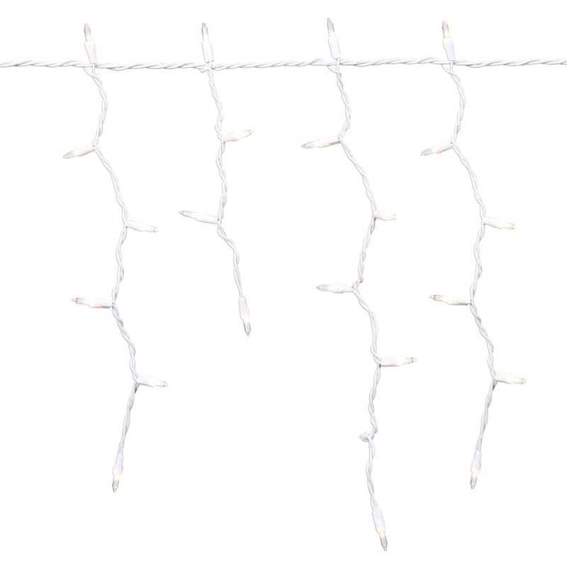 At Home Clear Icicle Lights