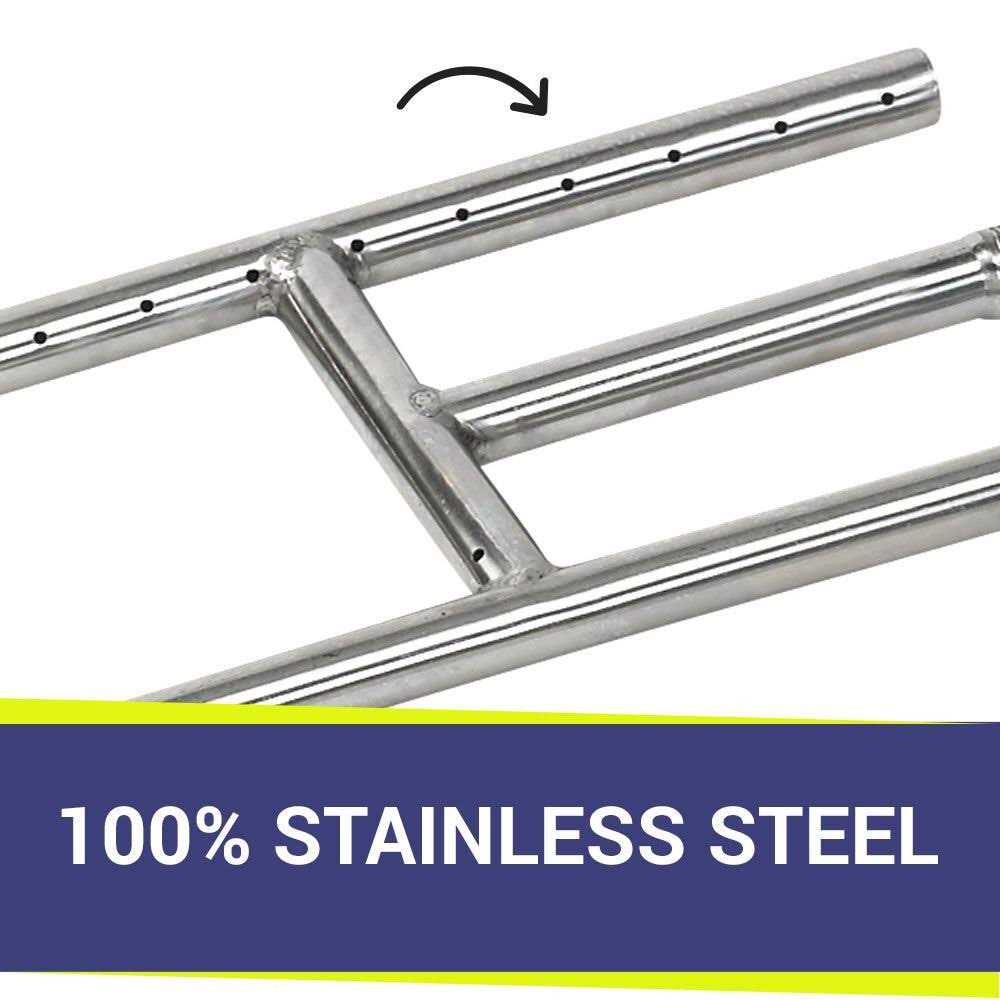 American Fireglass American Stainless Steel H-Burner