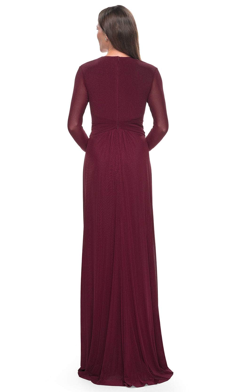 Ruched Waist Jersey Evening Dress