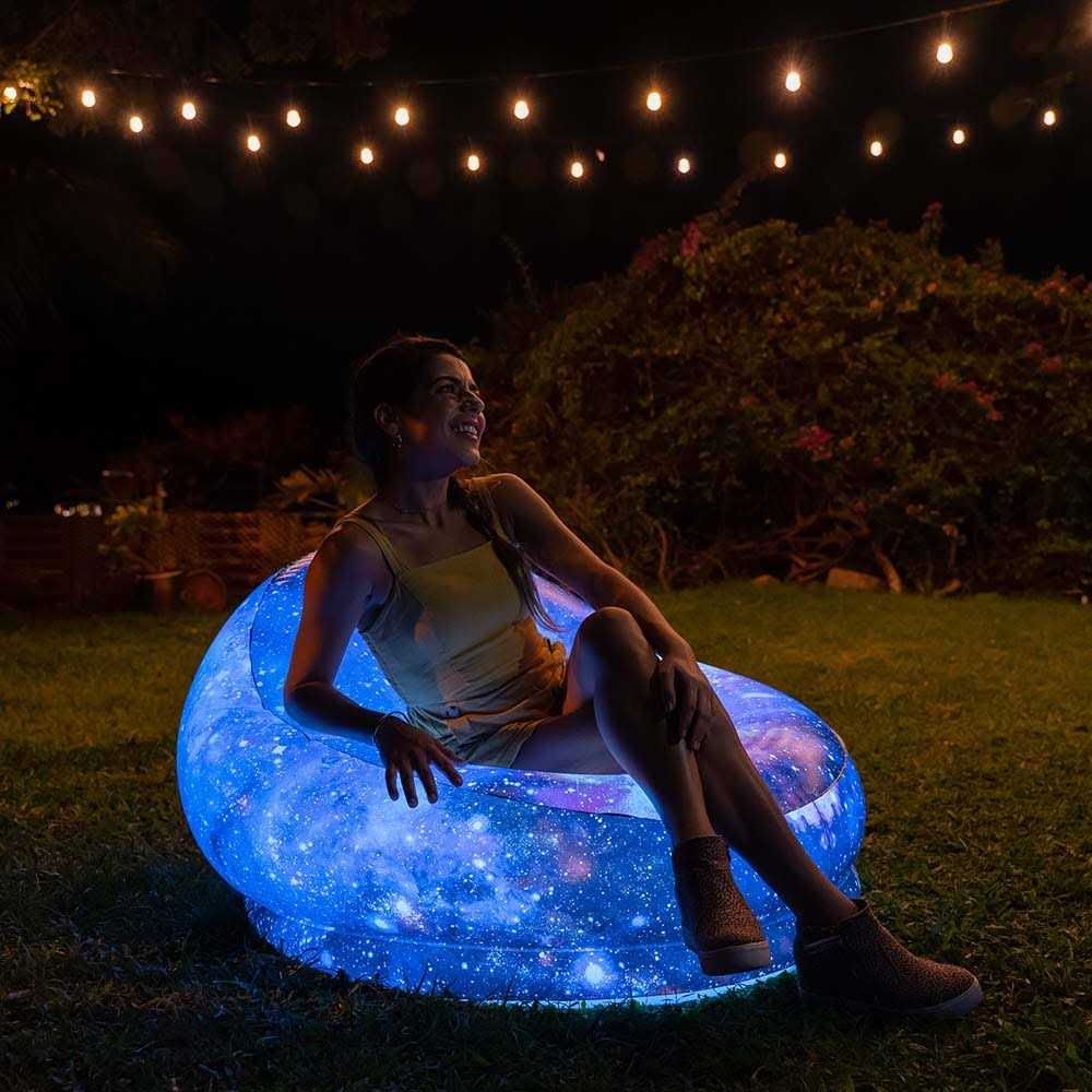 AirCandy Illuminated LED Galaxy Iatable Chair