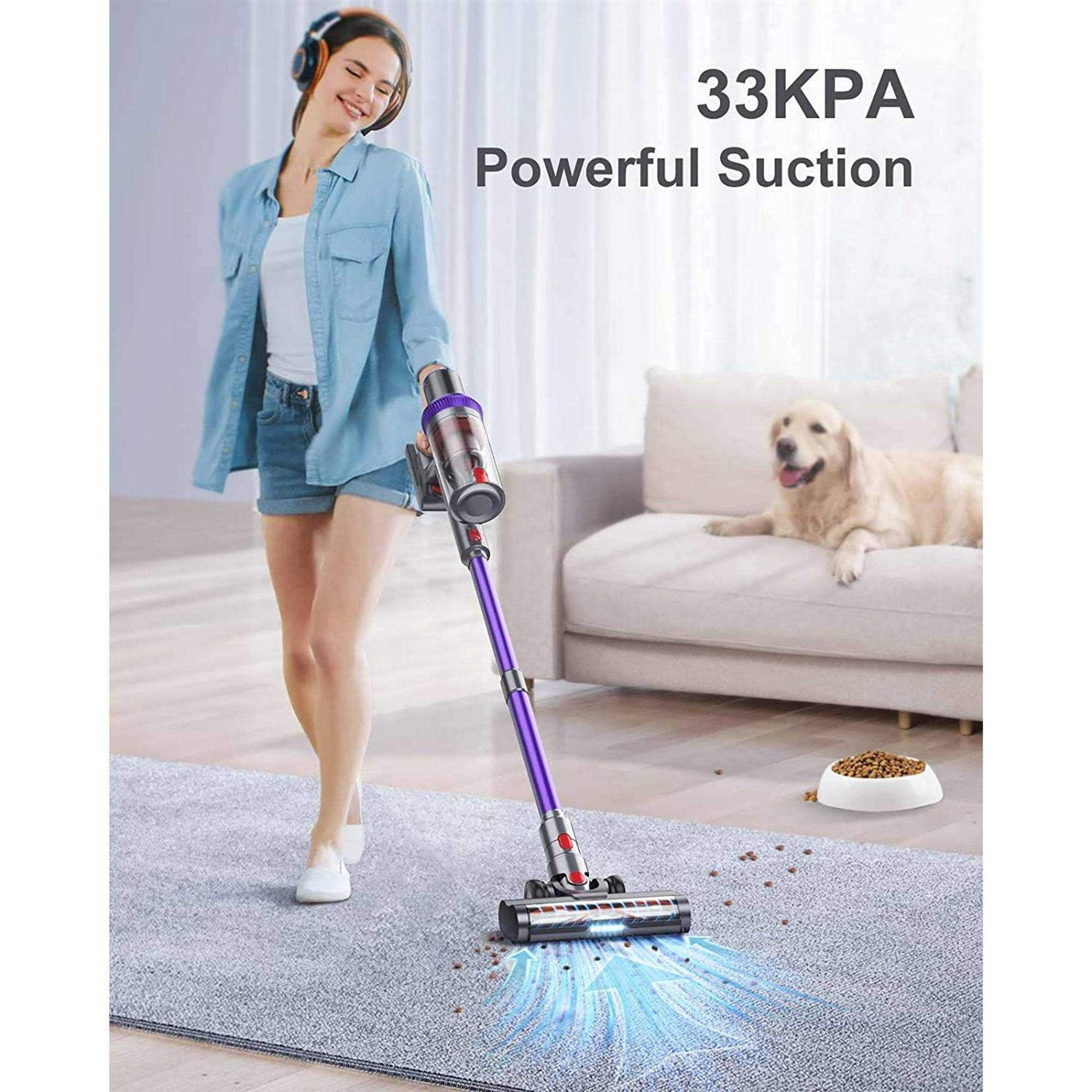 wlupel cordless vacuum cleaner 33kpa stick vacuum cleaner 450W handheld vacuum with led touch screen